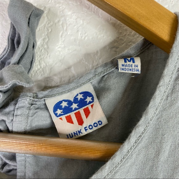 Junk Food x Disney Gray Linen Blend Mickey Romper - Picture 4 of 8